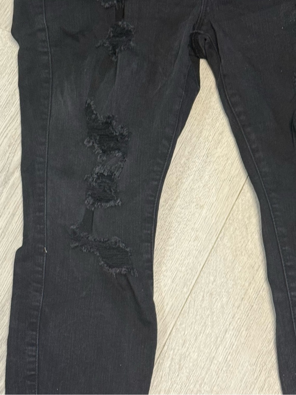 Torrid Bombshell Skinny Black Distressed Jeans Womens 16XS Premium Stretch - Picture 3 of 10